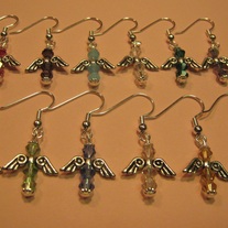 Swarovski Birthstone Angel Earrings