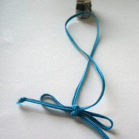 Eco-Necklace - Reclaimed Paper & Red Bead - Thumbnail 4