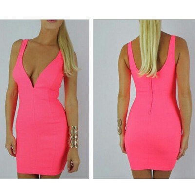 Deep plunge bodycon