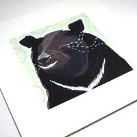 Sloth Bear-art Print-Acrylic- Archival Print-8x8 - Thumbnail 1