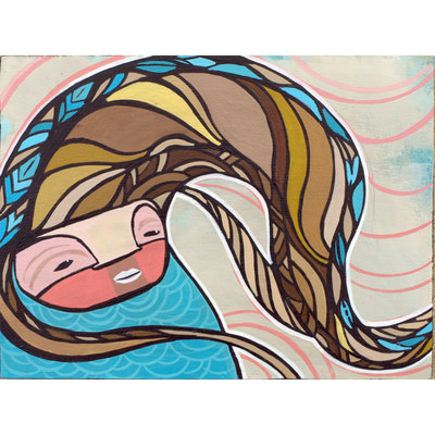 Wind IN hair Part II- Original Painting- Acrylic