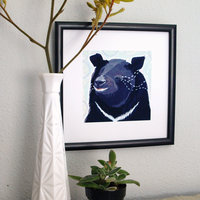 Sloth Bear-art Print-Acrylic- Archival Print-8x8 - Thumbnail 2