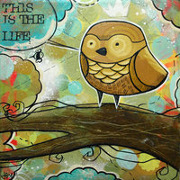 This Is The Life-Art Print-Illustration-Acrylic-Archival-8x8 - Thumbnail 1