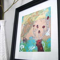 Say Yeah Elk- Art Print- Illustration-Archival-10x10 - Thumbnail 1