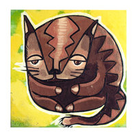 Kitty Cat- Art Print-Acrylic-Archival Print-8x8 - Thumbnail 1