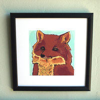 Foxy Fox-Art Print-Acrylic- Archival- 8x8 - Thumbnail 2
