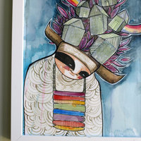 House Warrior-Illustration -Fine Art Print-Watercolor-8x10 - Thumbnail 3