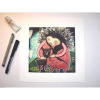 Dear Mother, Deer Mother-Art Print-Acrylic- Archival-10x10 - Thumbnail 1
