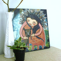 Dear Mother, Deer Mother-Art Print-Acrylic- Archival-10x10 - Thumbnail 2