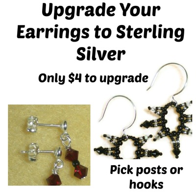 Upgrade to sterling silver ear hooks or posts