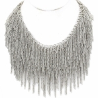Chain link fringe choker necklace - Thumbnail 1