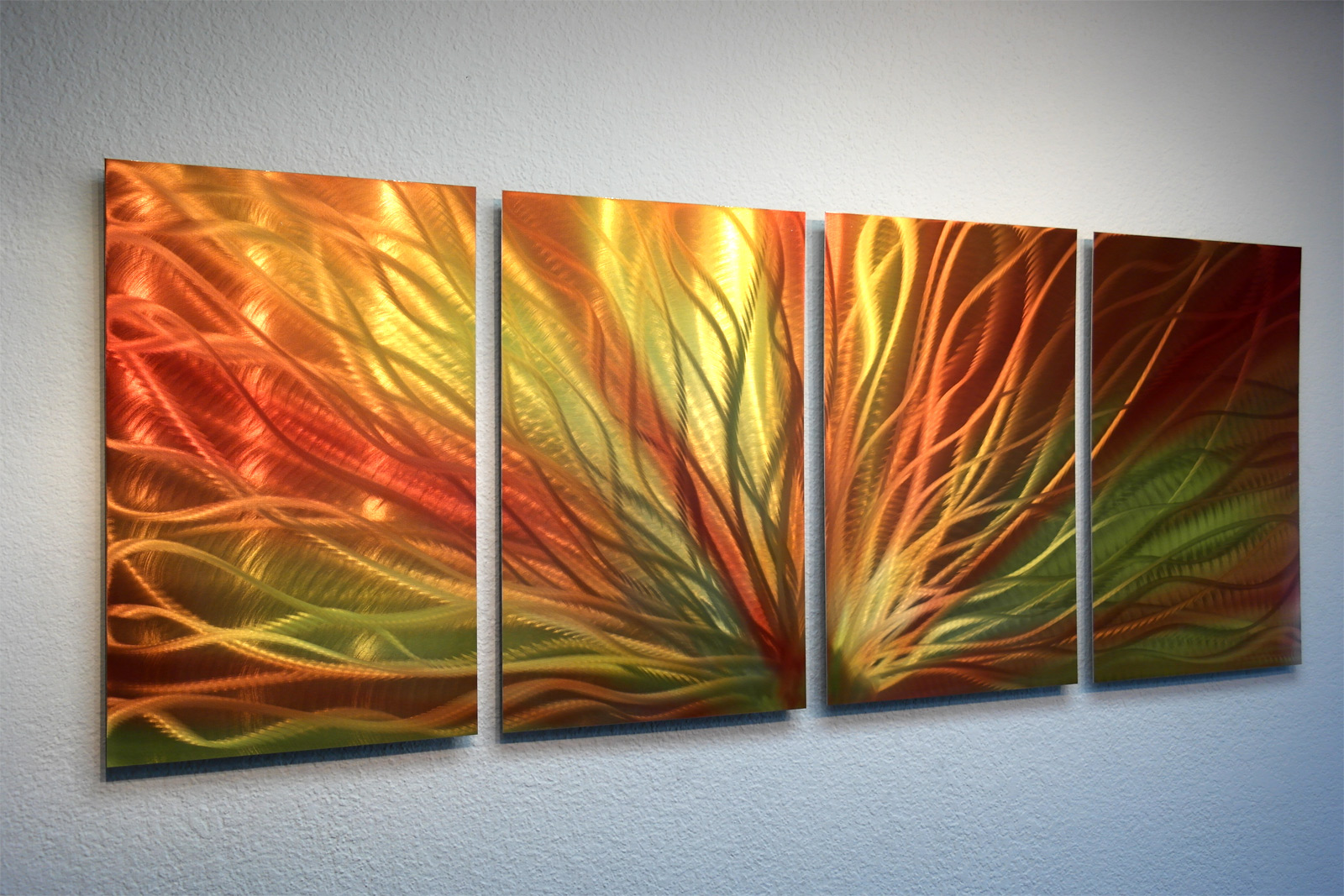 Radiant Sunrise Metal Wall Art Abstract Contemporary Modern Decor on