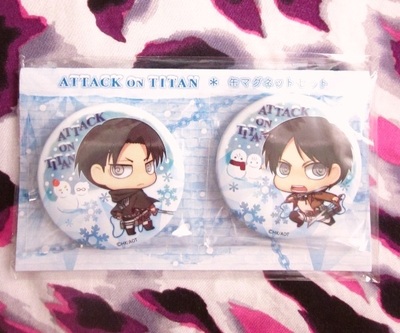 Shingeki no Kyojin / Attack on Titan - Can Magnet Set - Eren & Levi