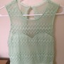 mint green lace dress (M)-1