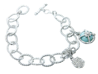 Crystal Stone Toggle Bracelet