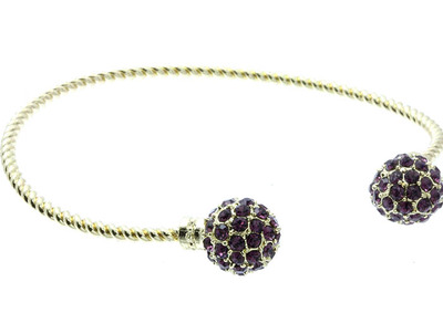 Purple Pave Crystal Cuff