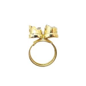 Raw Crystal Double Ring