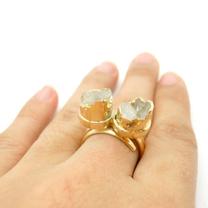 Raw Crystal Double Ring - Thumbnail 3