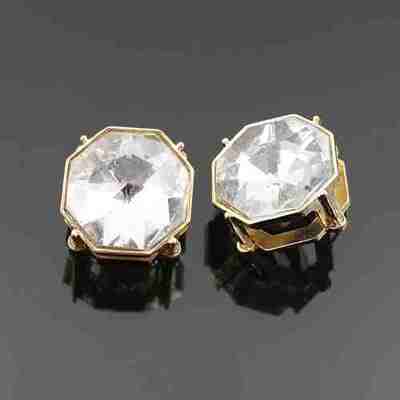 Chunky crystal stud earrings