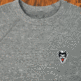 Hyena Head Crew - Athletic Grey-1