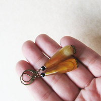 Agate Stone Dangle Earrings. Brown Caramel Earrings.  Boho Chic Earrings. Dark Espresso.  - Thumbnail 3