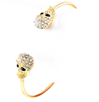 Skarr- Double Skull Rhinestone Cuff