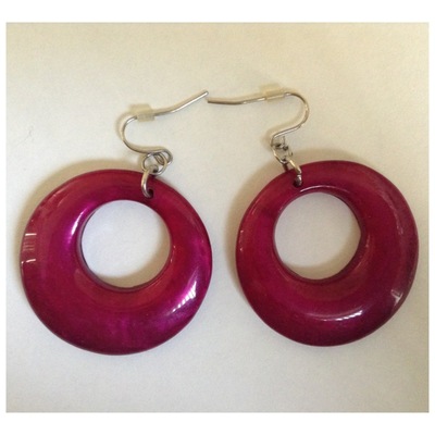 Magenta earrings