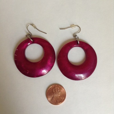 Magenta earrings