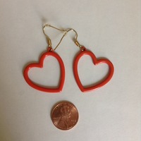 Coral Heart Earrings - Thumbnail 1