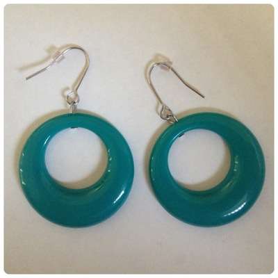 Teal earrings