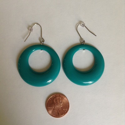Teal earrings