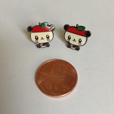 Pandapple earrings