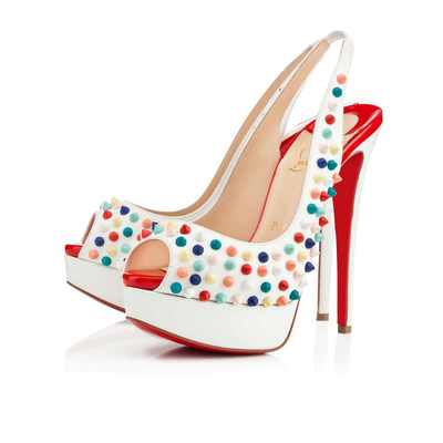 Christian louboutin lady peep sling spikes