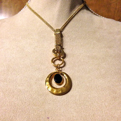 Multi ball chain with oval pendant
