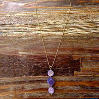 Purple and Gold Pendant - Thumbnail 1
