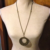 Brass intricate detail on Pendant - Thumbnail 1