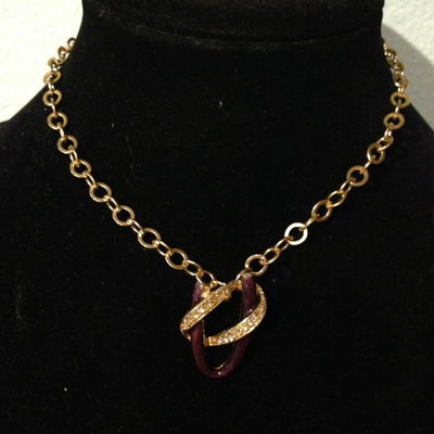 Purple U Pendant with some sparkle