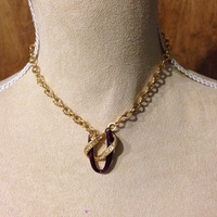 Purple U Pendant with some sparkle - Thumbnail 1