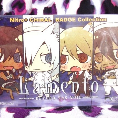 Lamento - pin / badge set - konoe + rai + asato + bardo (cafe version)