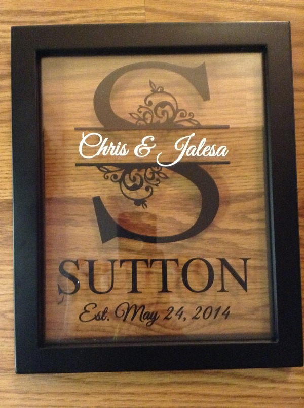Personalized Last Name Floating Frame 8X10