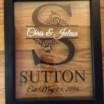 Personalized Last Name Floating Frame 8X10