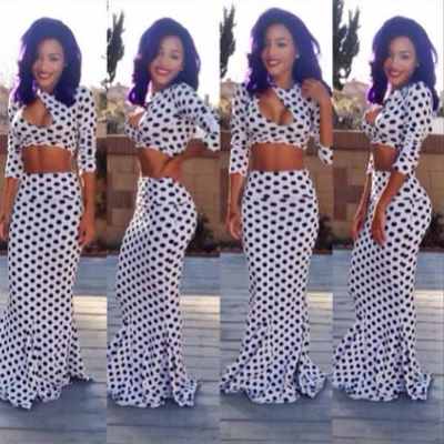  dot mesh dresses backless maxi