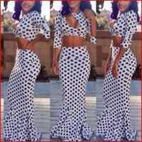  Dot Mesh Dresses Backless Maxi - Thumbnail 1