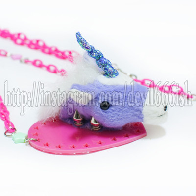 Unicornholic(purple) necklace - Thumbnail 3