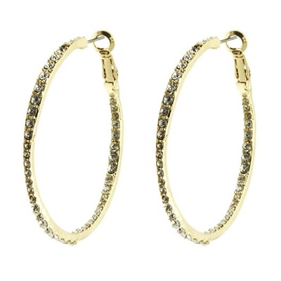 Crystal hoop earrings