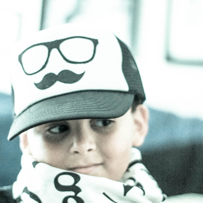 The alphabet infinity scarf black & white trendy kids toddler new  - Thumbnail 5