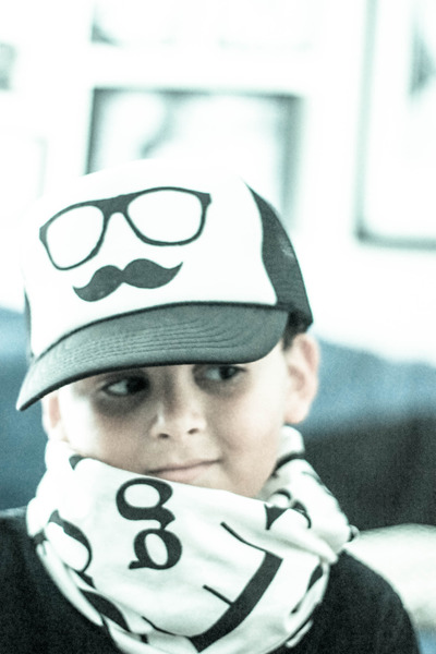 The Alphabet Infinity Scarf Black & White Trendy Kids Toddler New 