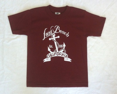 Lb anchor tee (kids burgundy)
