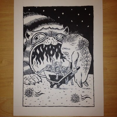 I want to burn in hell original drawing