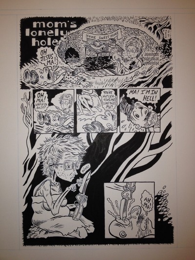 Mom's Lonely Hole Original Comic Art